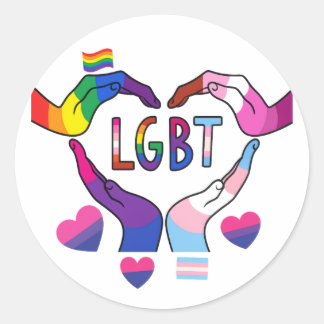 REDONDA PEGATINA LGBT
