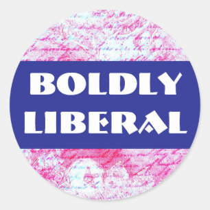 REDONDA PEGATINA LIBERAL BOLDLY