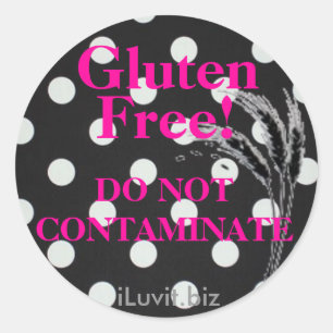 Redonda Pegatina LIBRE del GLUTEN para la enfermedad