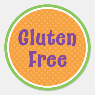 Redonda Pegatina libre Gluten de Halloween