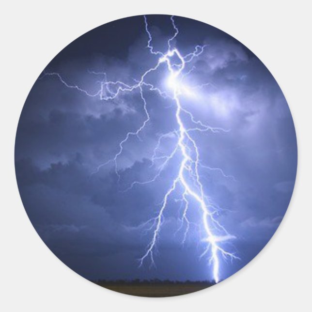 Redonda Pegatina Lightning Round (Anverso)