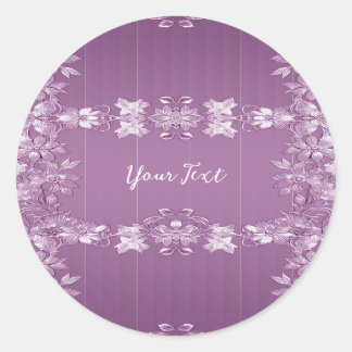Redonda Pegatina Lilac Floral Moderno
