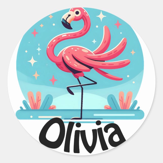 Redonda Pegatina lindo personalizado/sello clásico de la r (Anverso)