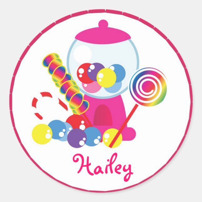 Redonda Pegatina Little Candy Shoppe (Anverso)