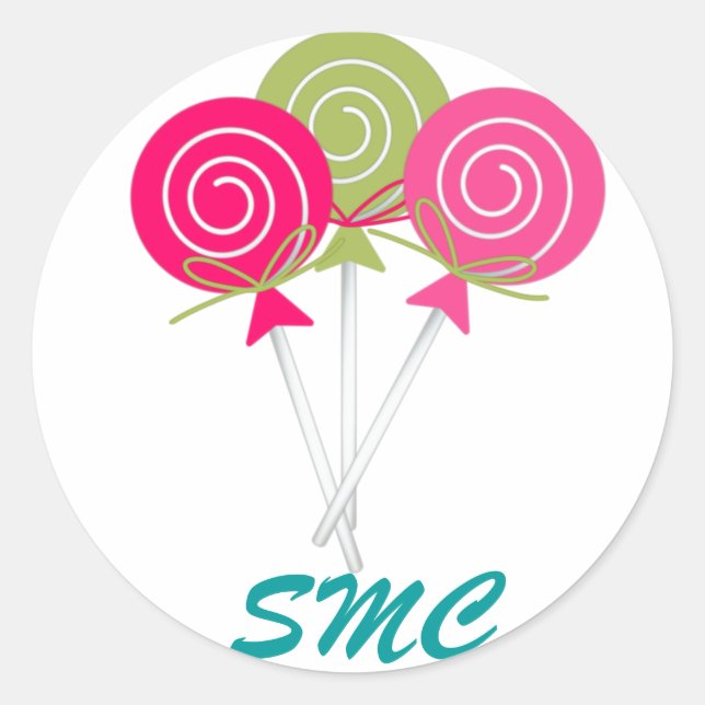 Redonda Pegatina Lollipop - SRF (Anverso)