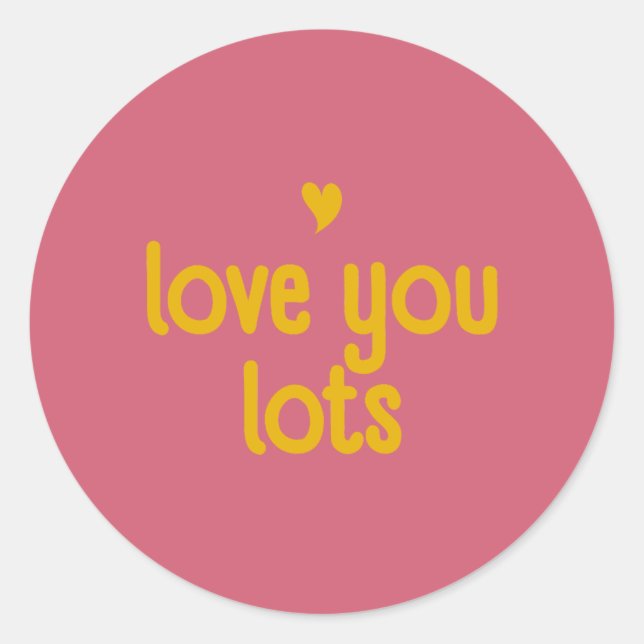 Redonda Pegatina Love You - Bloom & Stick (Anverso)