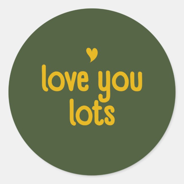Redonda Pegatina Love You - Bloom & Stick (Anverso)