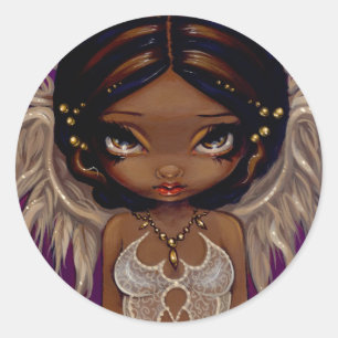 Redonda pegatina "Lovely Eyes"