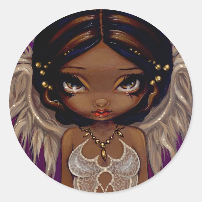 Redonda pegatina "Lovely Eyes" (Anverso)