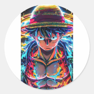 Redonda Pegatina luffy anime