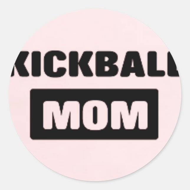Redonda pegatina madre de kickball (Anverso)