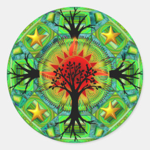 Redonda Pegatina Madre Tierra