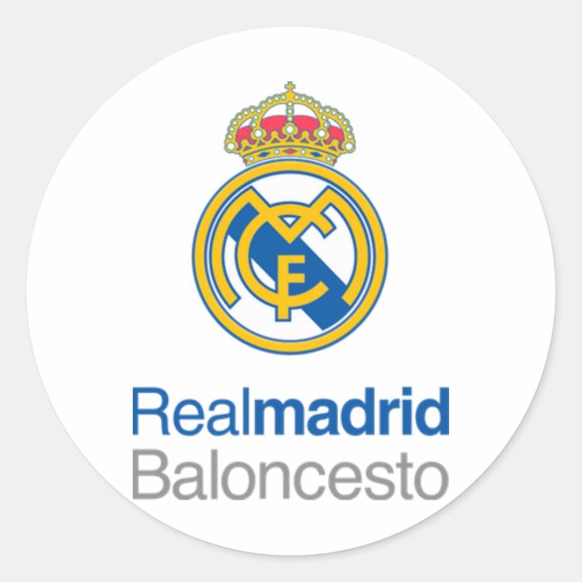 Redonda pegatina madridista (Anverso)