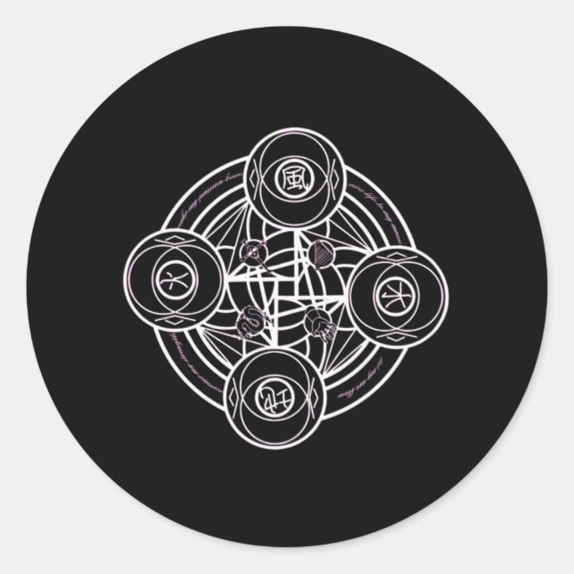 Redonda Pegatina Magical Sigil (sello)18 (Anverso)