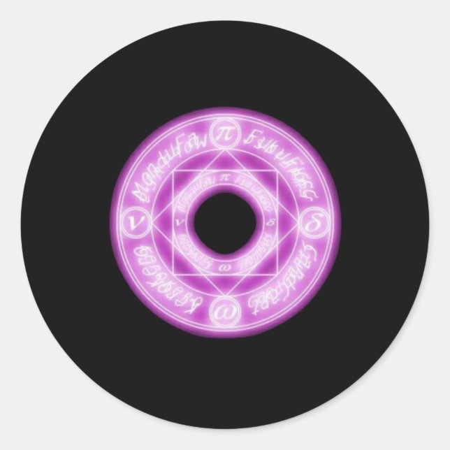 Redonda Pegatina Magical Sigil (sello) 9 (Anverso)