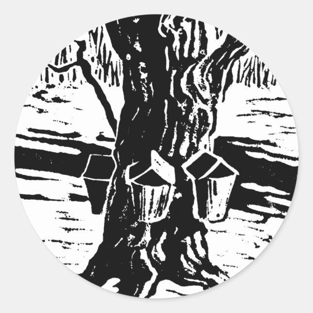 Redonda Pegatina mágico de primavera (Anverso)