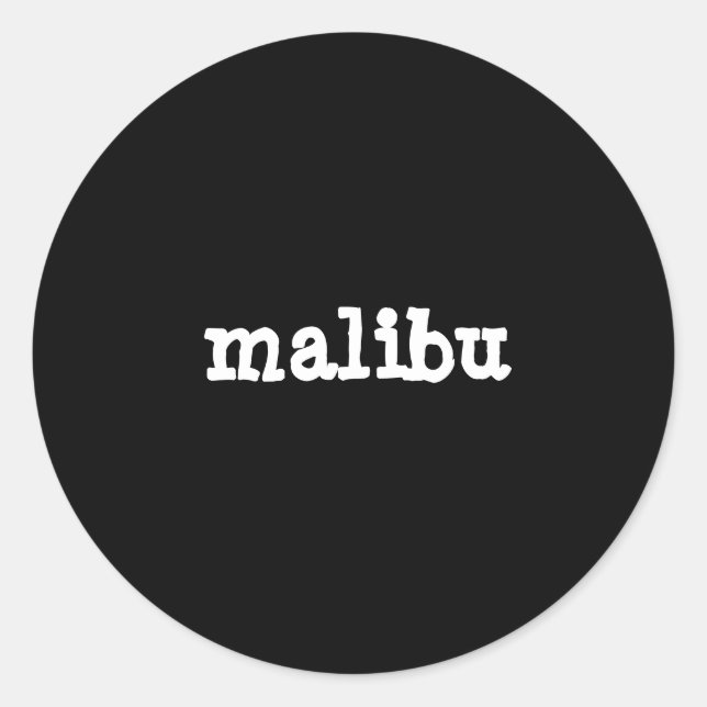 Redonda pegatina malibu (Anverso)