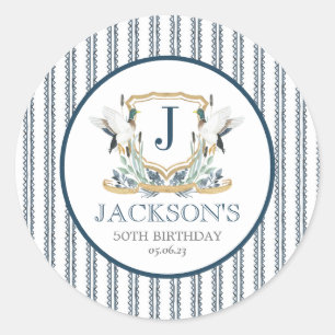 Redonda Pegatina Mallard Duck, pegatina fiesta mallard