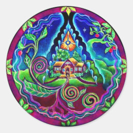Redonda Pegatina Mandala de Dream House Sanctuary