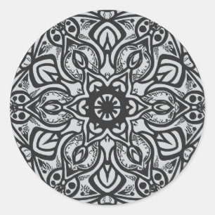 Redonda pegatina,mandala pegatina de diseño artístico,artí