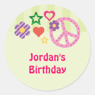 Redonda Pegatina maravilloso retro del favor