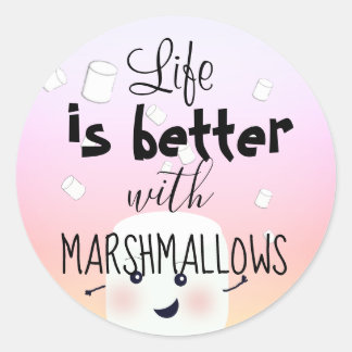 Redonda Pegatina Marshmallow