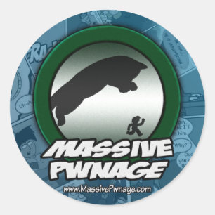 Redonda Pegatina masivo de Pwnage
