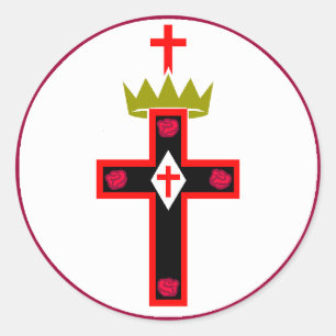 Redonda Pegatina masónico de la sociedad de Rosicrucian