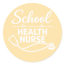 Pegatina Médica de Enfermera Escolar de Salud