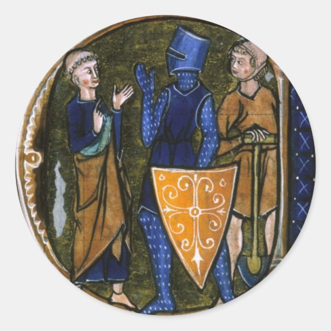 Redonda Pegatina medieval/renacentista (Anverso)