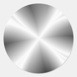 Redonda Pegatina metálico falso plateado