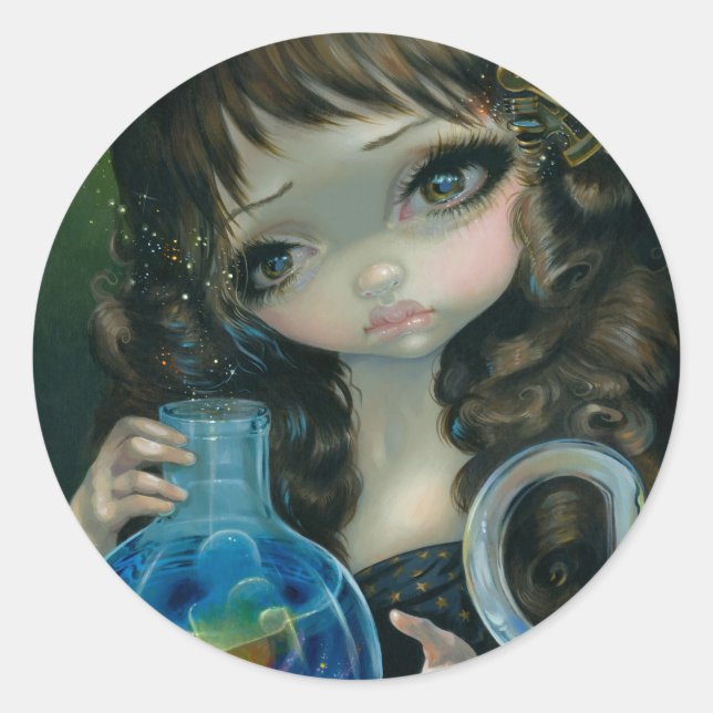 Redonda pegatina "Microcosmos: Galaxia" (Anverso)