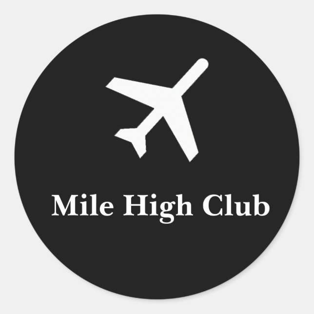 Redonda Pegatina Mile High Club (Anverso)