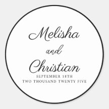 Pegatina Minimalista Boda moderno