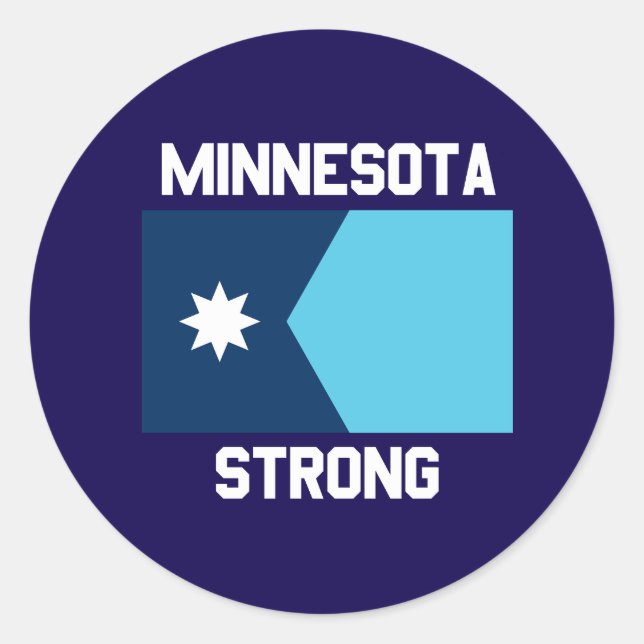 Redonda Pegatina Minnesota Strong (Anverso)