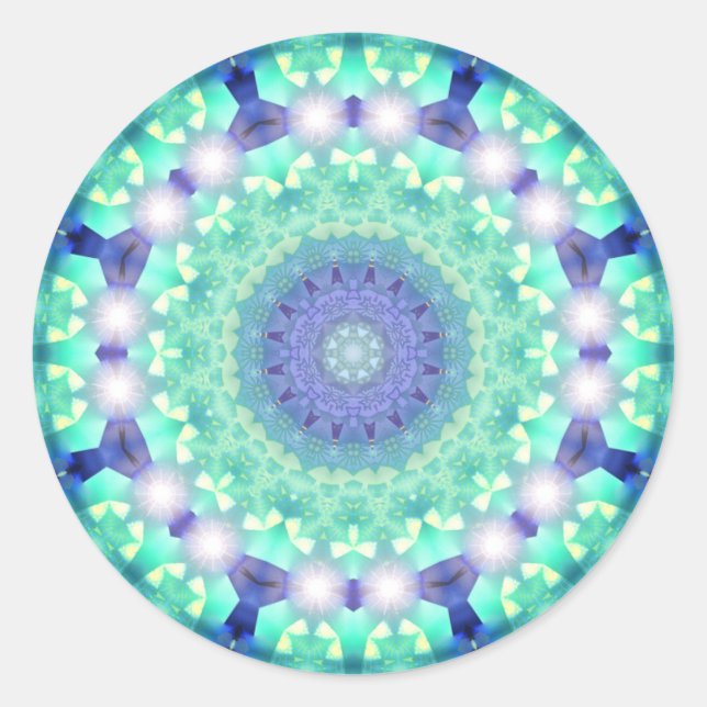 Redonda Pegatina Mint Purple Magic Circle (Anverso)