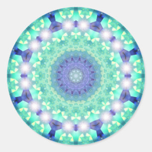 Redonda Pegatina Mint Purple Magic Circle