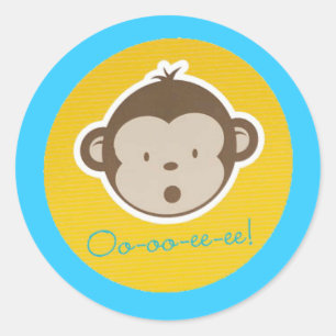 Redonda Pegatina Mod Monkey