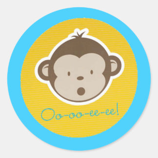 Redonda Pegatina Mod Monkey