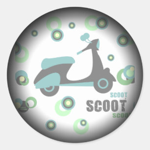 Redonda Pegatina Mod Scoot Fade
