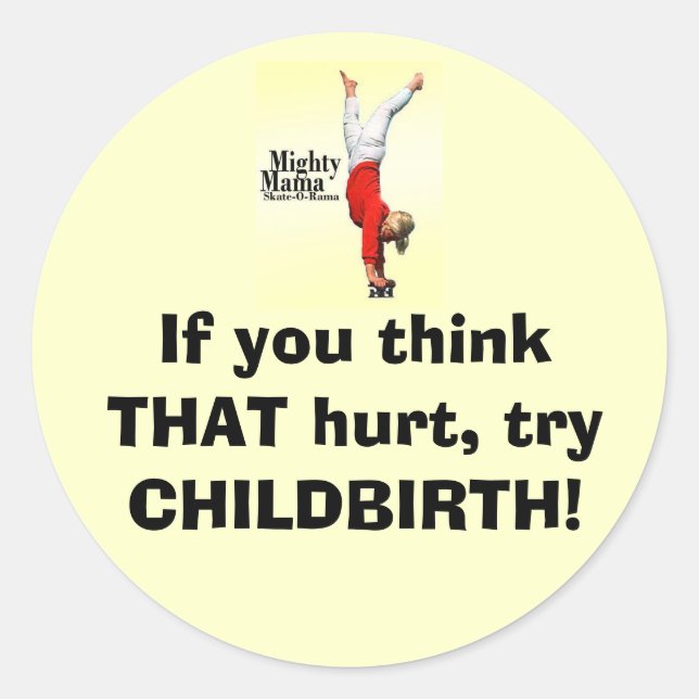 Redonda Pegatina Moms para el Skateboard (Anverso)