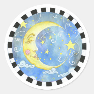 Redonda Pegatina Moon