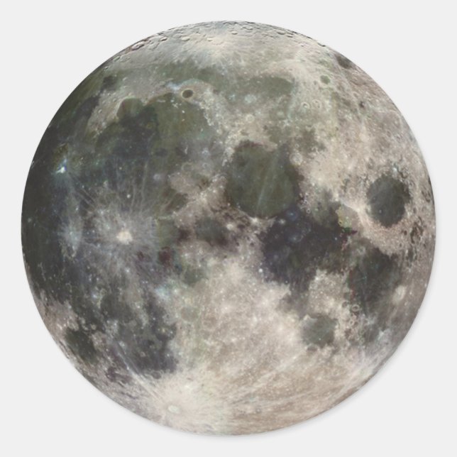 Redonda Pegatina Moon (Anverso)