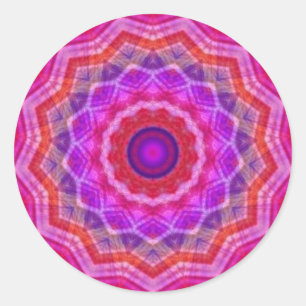 Redonda Pegatina Mosaic Kaleidoscope
