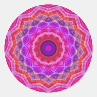 Redonda Pegatina Mosaic Kaleidoscope