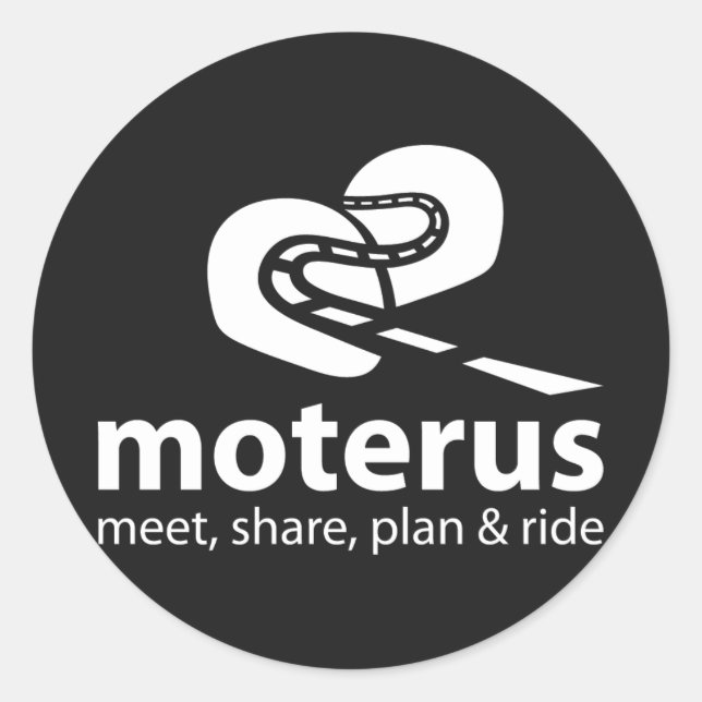 Redonda Pegatina Moterus Dark (Anverso)