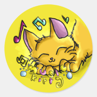 Redonda pegatina musical