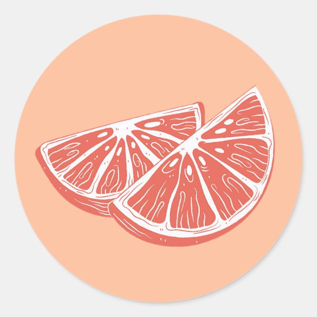 Redonda Pegatina naranja (Anverso)