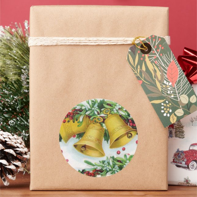 Redonda Pegatina navidades Bells (Vacaciones)