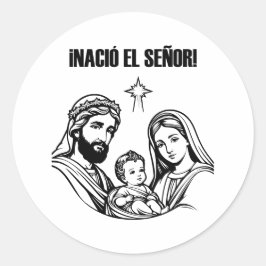 Redonda Pegatina navideña